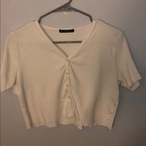 cropped brandy melville button up